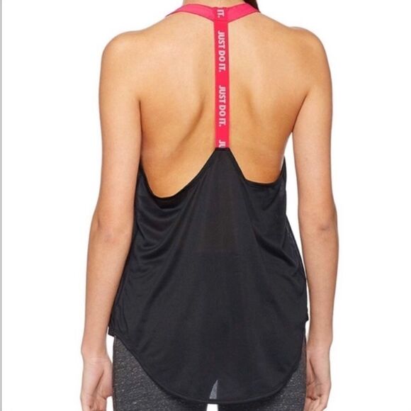 NIKE black/orange loose fit yoga/athletic top, size L. - Picture 2 of 7